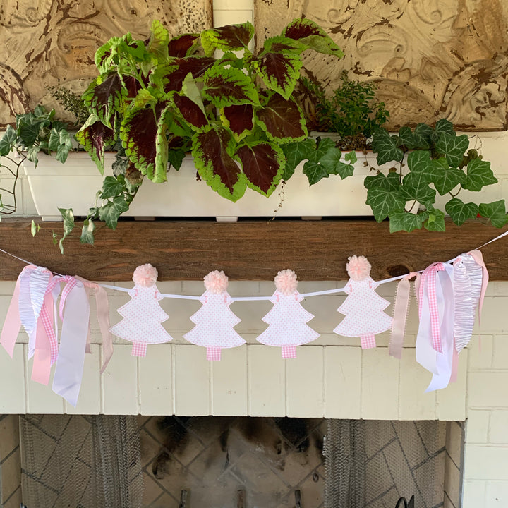 Pink Christmas Tree Banner