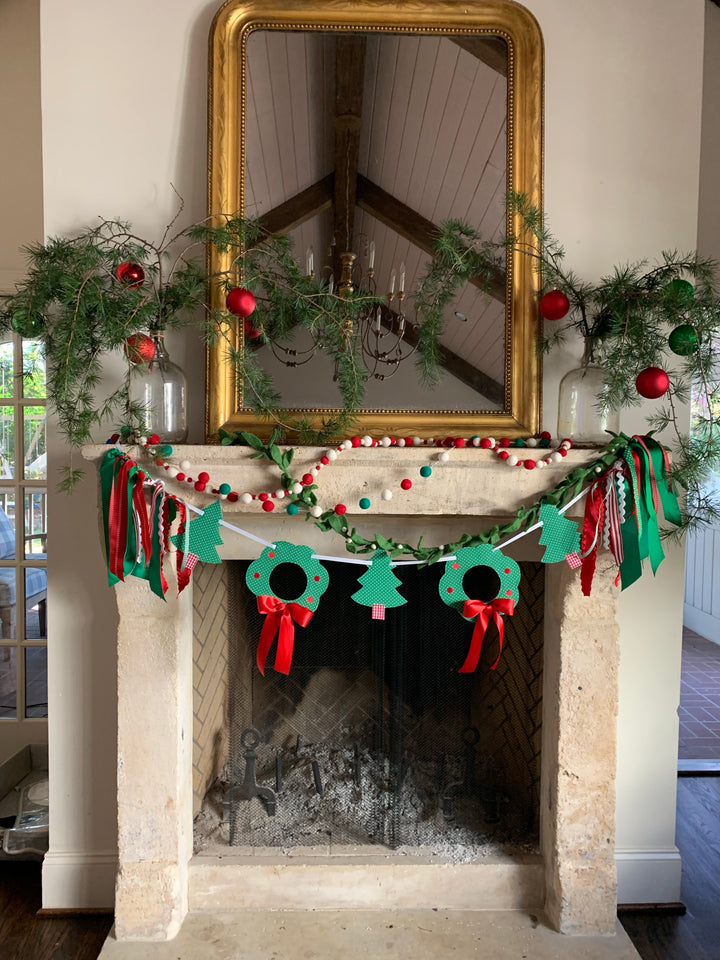 Green Dot Wreath and Tree Banner