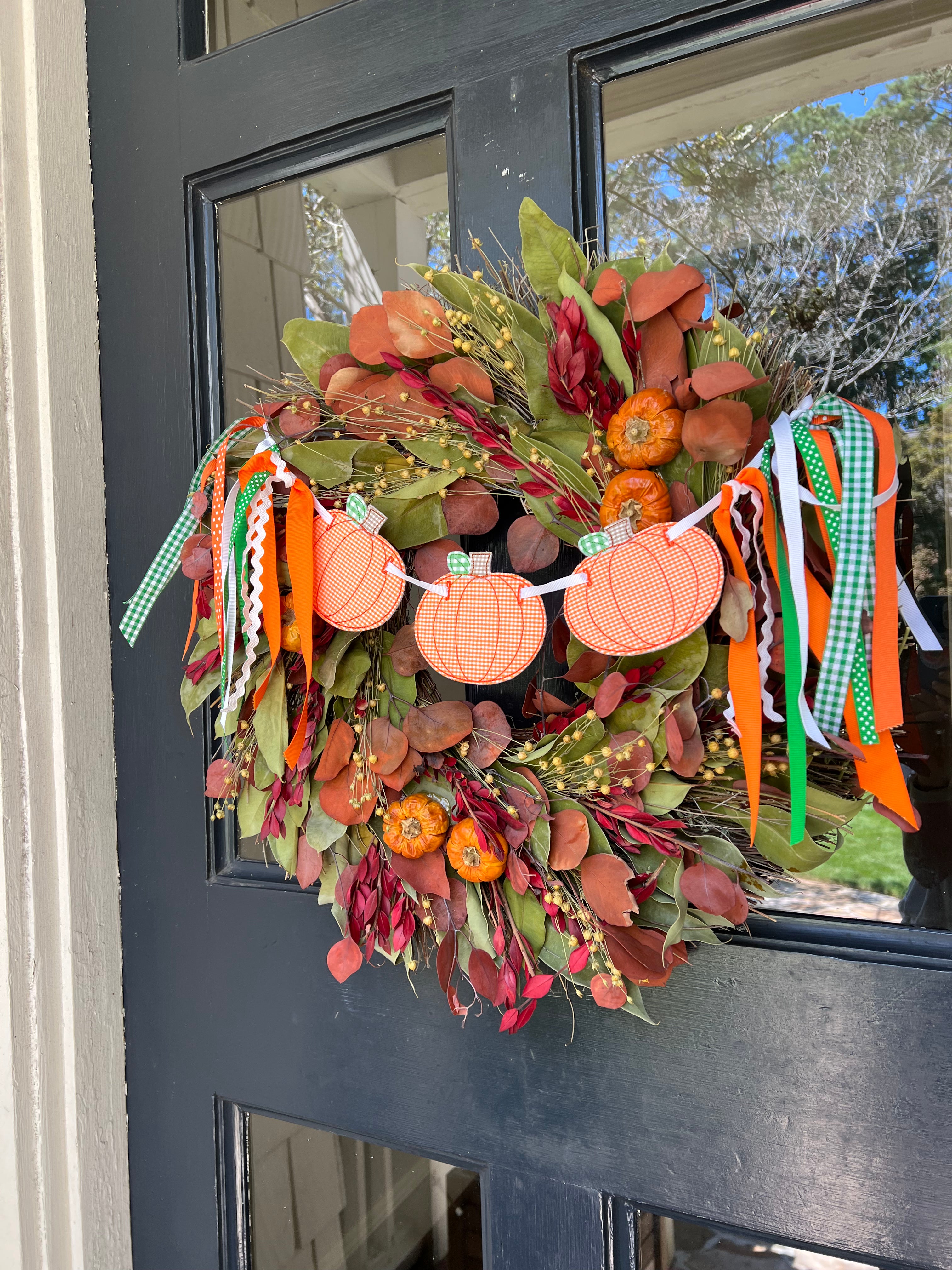 Pumpkin Wreath Banner