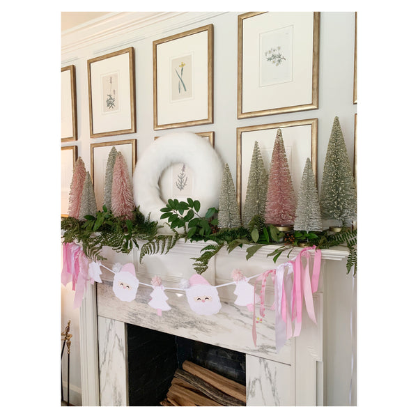 Pink Santa's and Christmas Trees